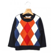 Beebay - Full Sleeves Diamond Pattern Sweater